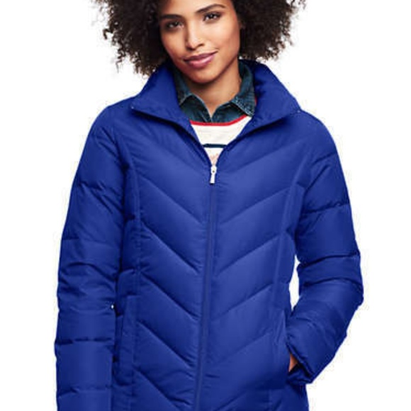 Lands' End Jackets & Coats New Landsend Blue Plum Puffer Jacket Quilted Zip Poshmark